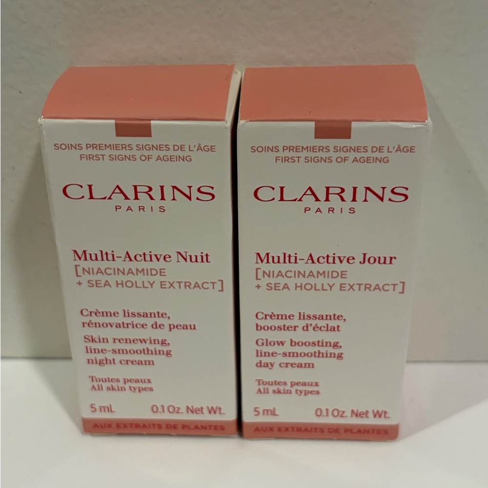 Brand New Clarins Multi-Active Day & Night Cream Bundle 5ml * 2